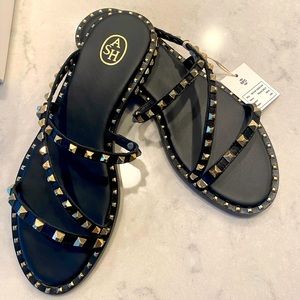 Beautiful brand new ASH leather studded sandals. Never worn, tags, box included.